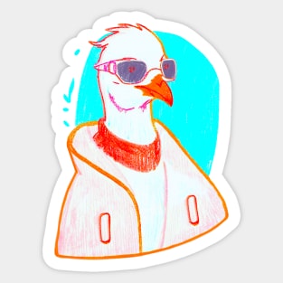 Goose with Stylish Sunglasses Sticker